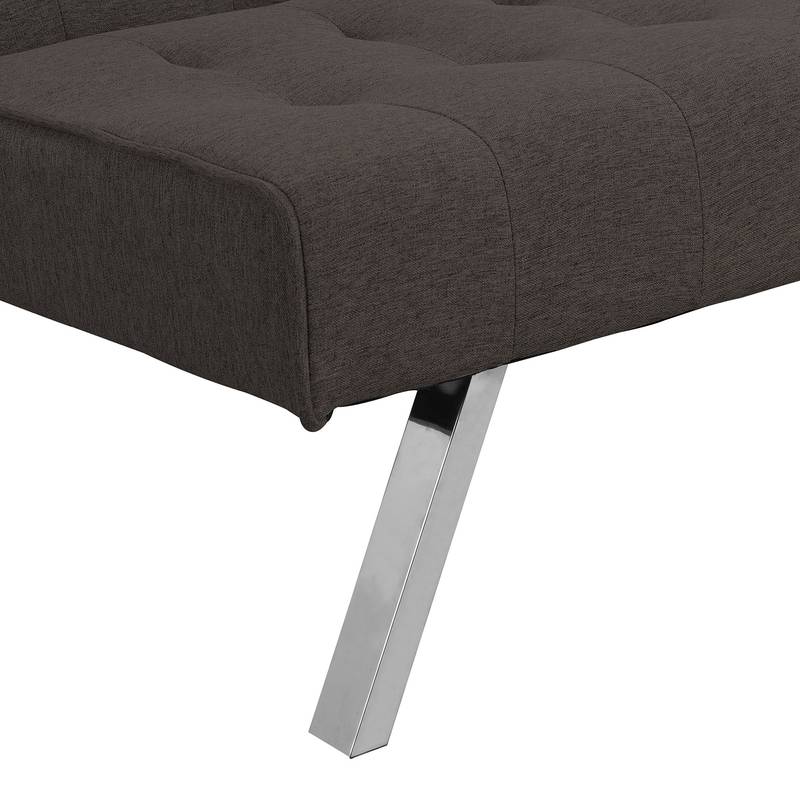 Espresso Futon Sofa Bed with Stylish Wood Frame