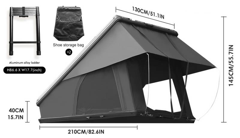 Adventure Hardshell Rooftop Tent for Camping