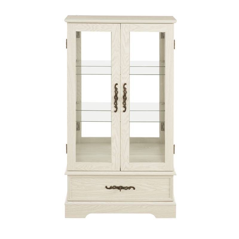 Illuminated Curio Cabinet with Adjustable Shelves
