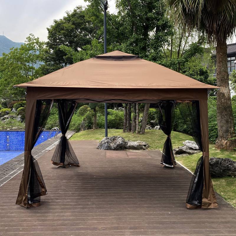 Cozy Pop-Up Canopy Gazebo with Netting and Soft Top