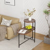 Chic Two-Tier Walnut Coffee Table with Storage