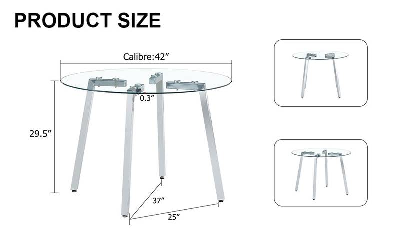 Sleek Glass Round Table