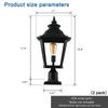 Illuminate Your Outdoors: Versatile Glass Column Lights (Set of Two)