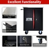 Versatile Double-Door Tool Cart - Black & Red