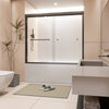 Sleek Matte Black Double Sliding Tub Door