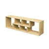 Chic Oak L-Shaped TV Stand & Bookcase