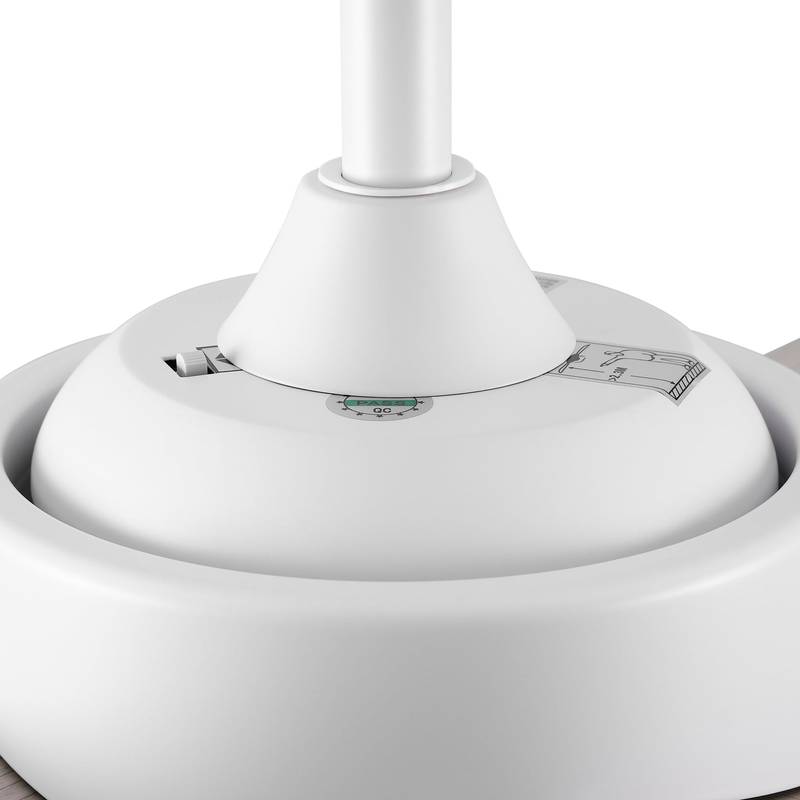 Sleek LED Ceiling Fan with White Blades