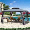 Cozy Outdoor Gazebo with Ventilated Roof & Mosquito Net