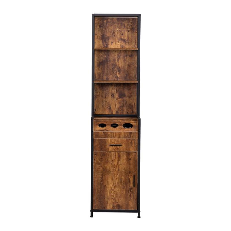 Vintage Salon Station with Stylish Storage