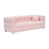 Cozy Pink Teddy Sofa with Pillows