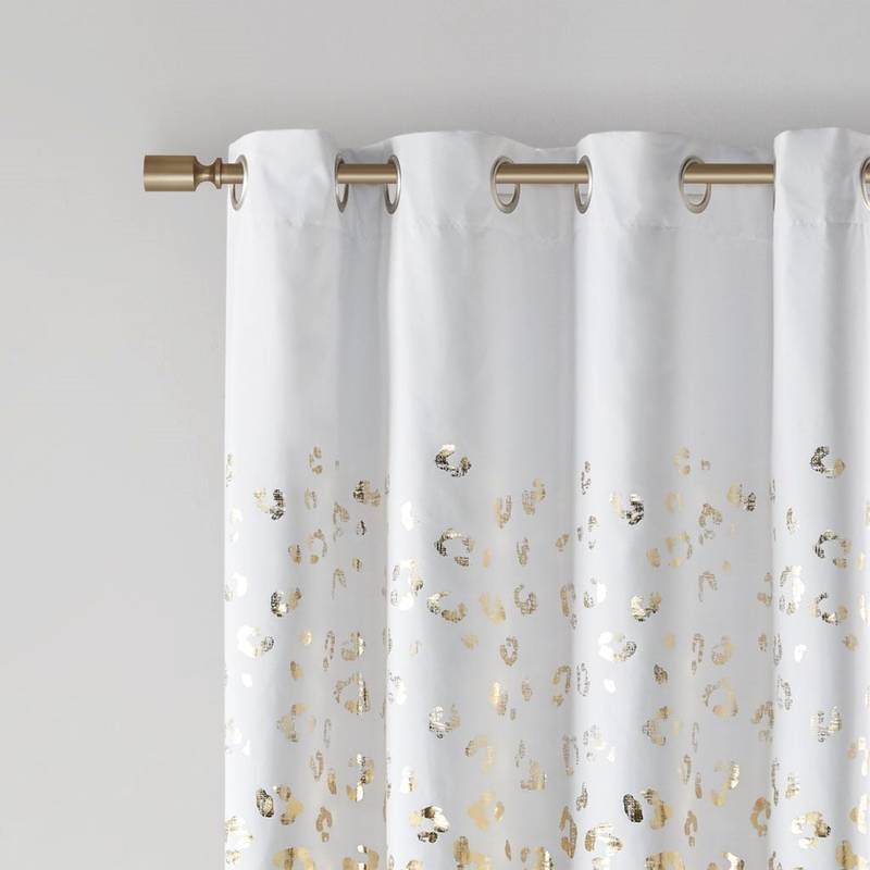 Metallic Animal Print Blackout Curtain