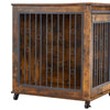 Rustic Double Puppy Sliding Dog Crate