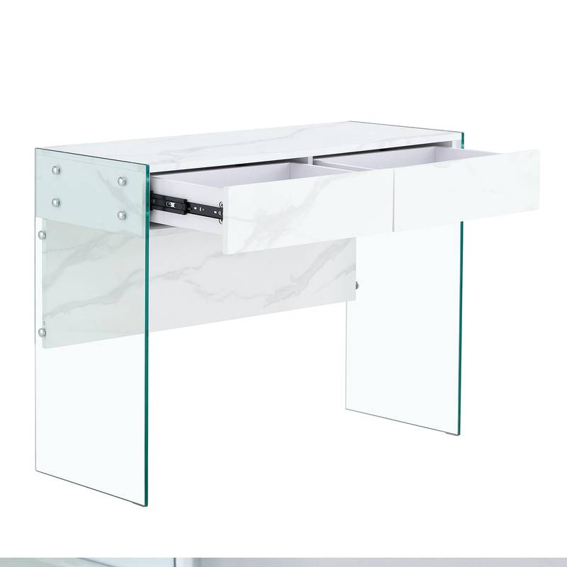 Eco-Friendly Minimalist Dresser & Desk with Double Drawers