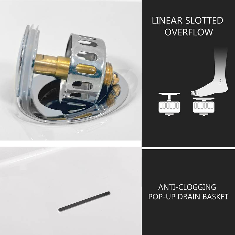 Elegant Oval Soaking Tub with Chrome Drain