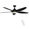 Sleek LED Ceiling Fan with Black Blades