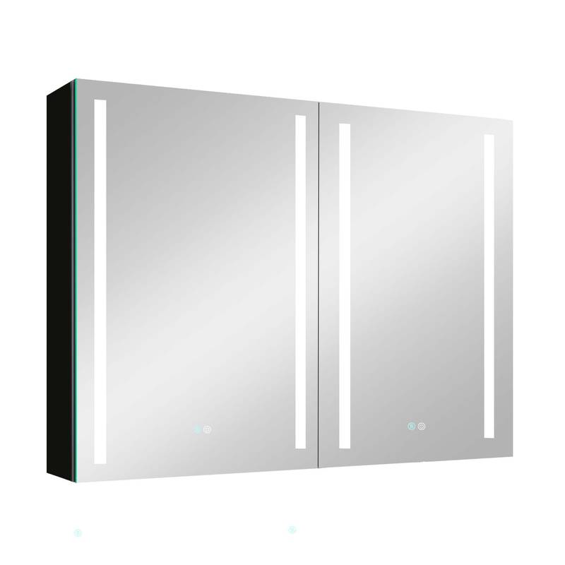 Sleek Lighted Bathroom Mirror Cabinet with Defogger and Dimmer