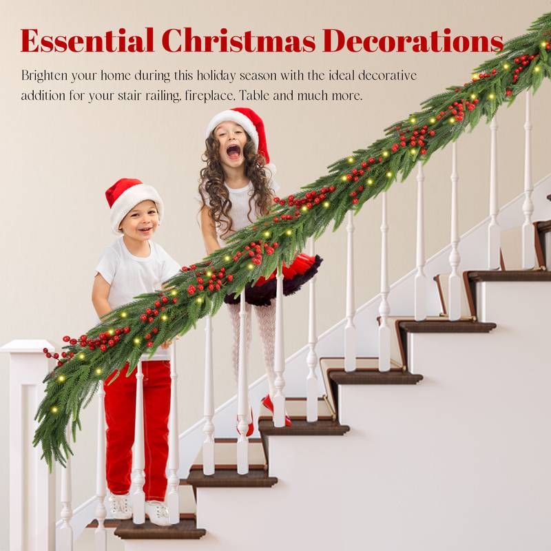 Glowing Faux Spruce Garland