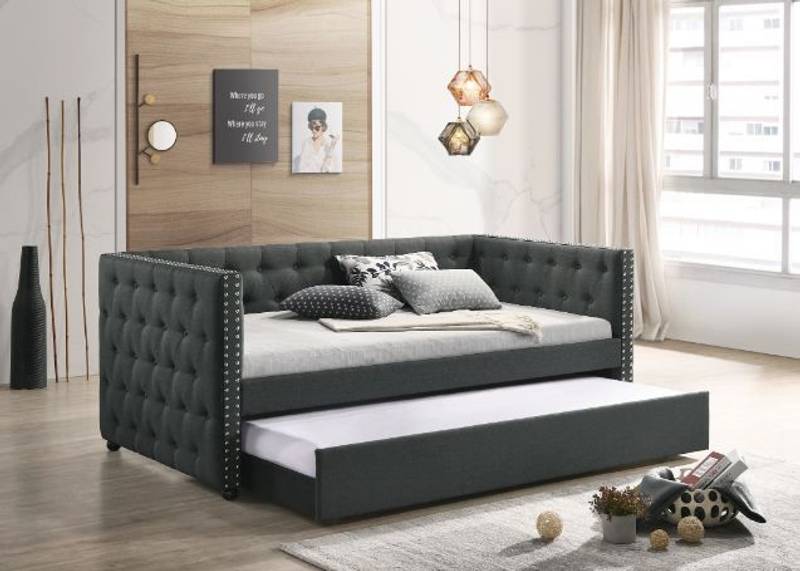 Romona Cozy Gray Daybed & Trundle Combo