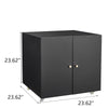 Mobile Black Copier Cabinet