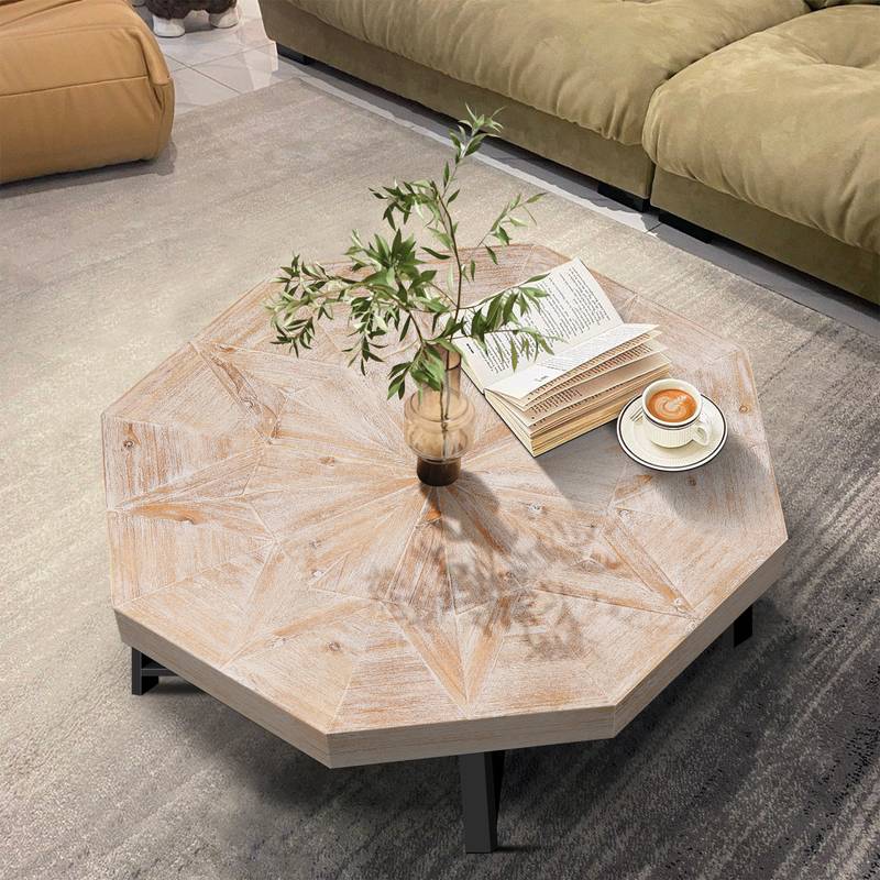 Rustic Charm Patchwork Coffee Table