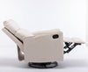 Cozy Beige Swivel Rocker Glider Chair