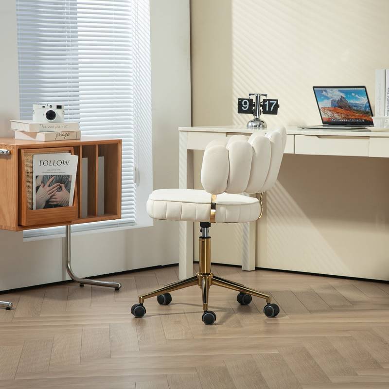 Chic Velvet Swivel Desk Chair