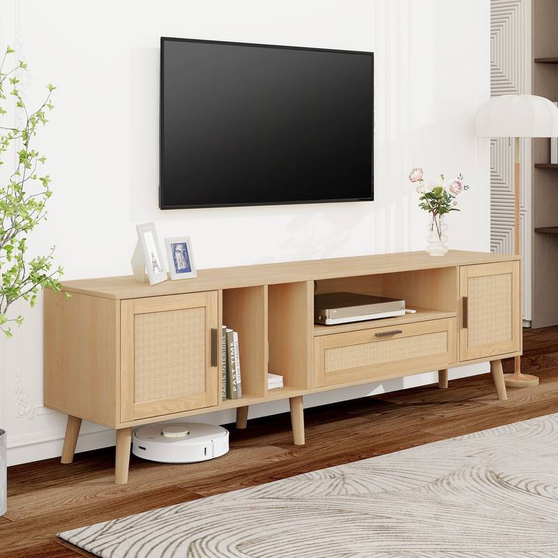 Rattan Chic TV Stand: Stylish Console for Any Room