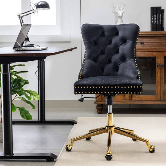 Velvet Elegance Office Chair