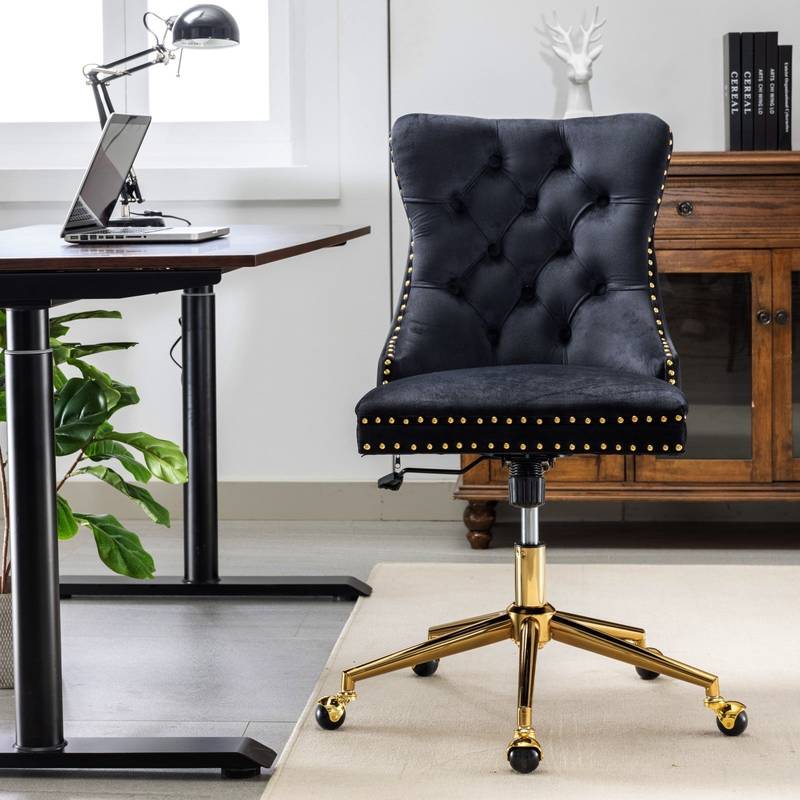Velvet Elegance Office Chair