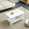 Stylish White Double Layer Coffee Table