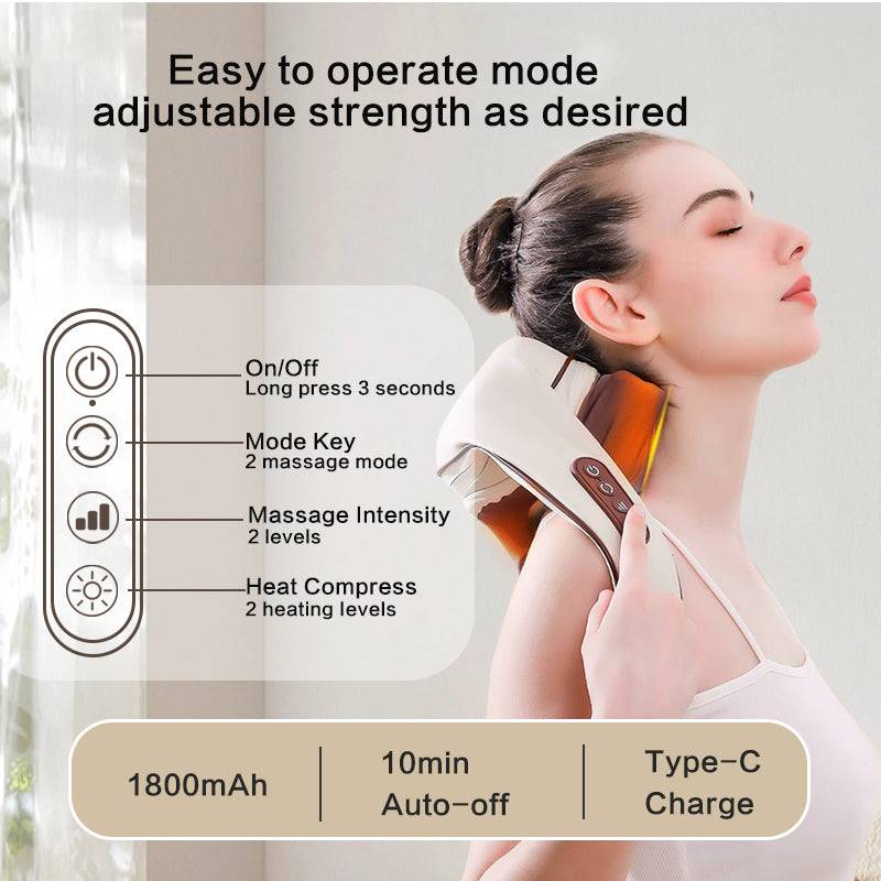 Heated Shiatsu Neck and Shoulder Massager
