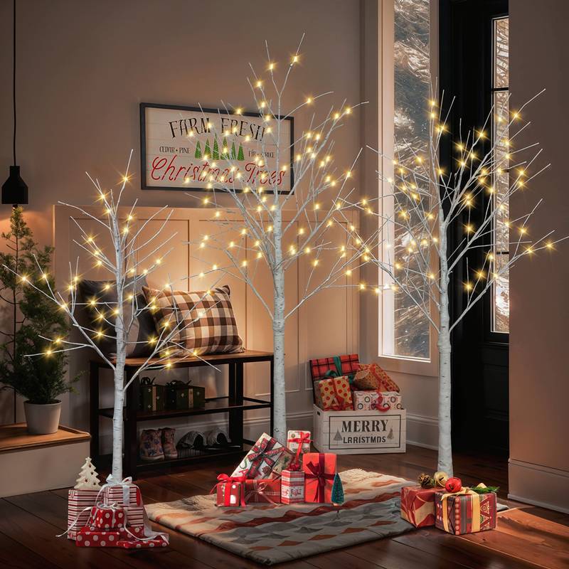 Enchanting Lighted Birch Tree for Festive Decor