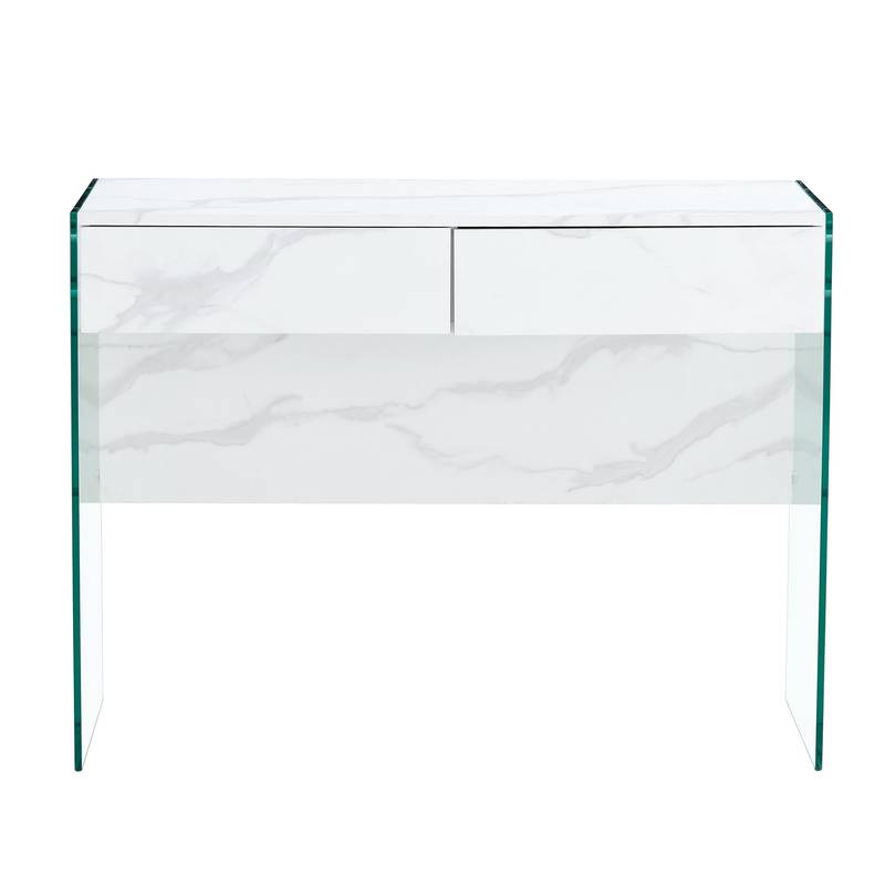 Eco-Friendly Minimalist Dresser & Desk with Double Drawers
