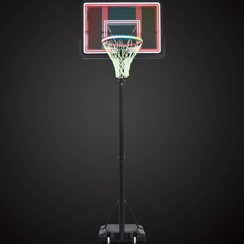 Glow & Shoot: Adjustable Portable Basketball Hoop for All Ages