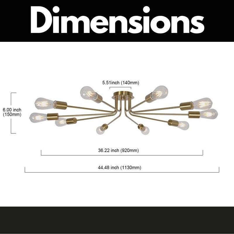 Radiant Gold Sputnik Chandelier