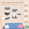 PawHut Cozy Cat Climb & Rest Wall Set