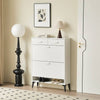 Sleek Shoe Storage Cabinet with Flip Drawers - Perfect for Entryway & Bedroom!
