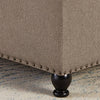 Chic Linen Storage Ottoman with Stylish Button Tufting