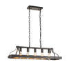 Modern Farmhouse Pendant Chandelier - Adjustable Black Industrial Light for Home