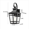 Stylish Black Outdoor Wall Lights - Waterproof Sconces for Porch & Patio (Set of 2)