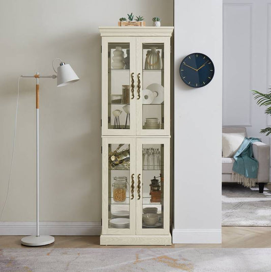 Elegant Glass Display Cabinet with Lights