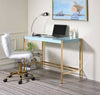 Baby Blue Gold Writing Desk with USB Port