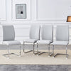 Chic Light Gray Arch Dining Chairs - Set of Four