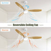 Chic Indoor Ceiling Fan with Remote and LED Light