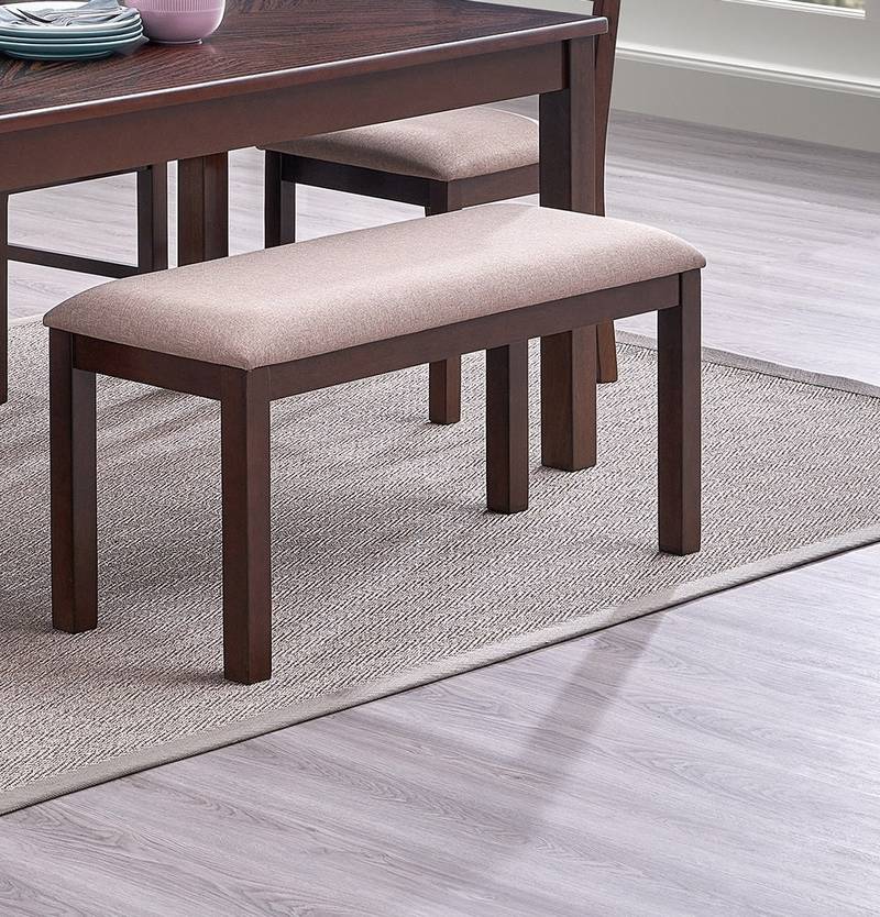 Chic Cherry Upholstered Dining Bench