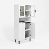Elegant Glass-Front Storage Bookcase
