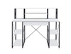 Sleek Duo Desk: Modern White & Black Design