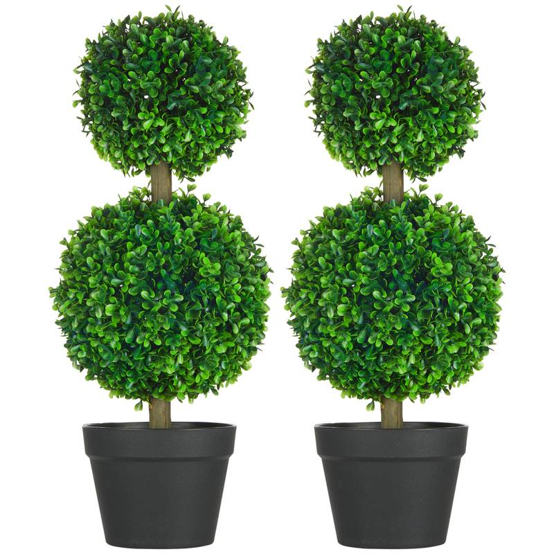Lush Boxwood Topiary - Faux Plant for Home & Garden
