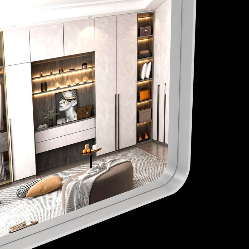 Stylish Full-Length Wall Mirror with Removable Tray