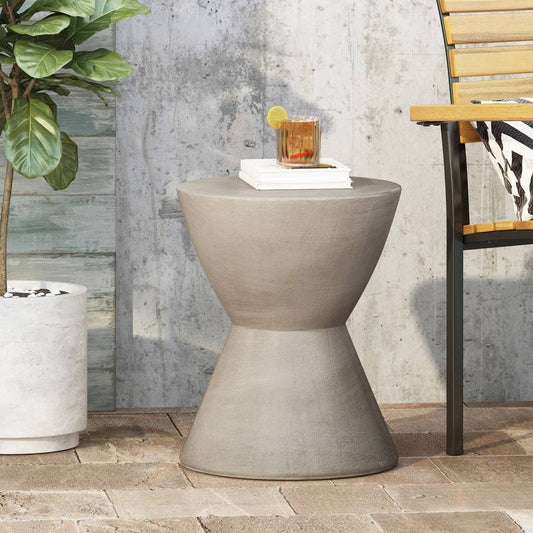 Chic Grey Outdoor Side Table